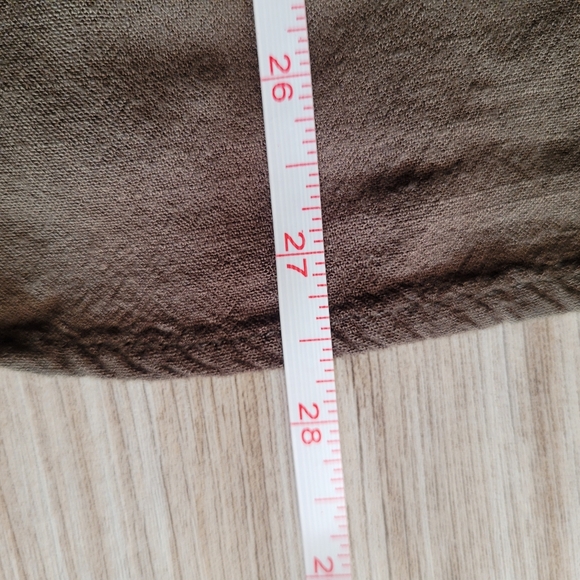 Forever 21 Soft Flowy Olive Green Mini Dress with Pockets and Back Cutout Small - Picture 7 of 7